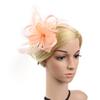 Feather Fascinator Hair Clip for Women, Orange Plume Flax, 1 Piece view 3