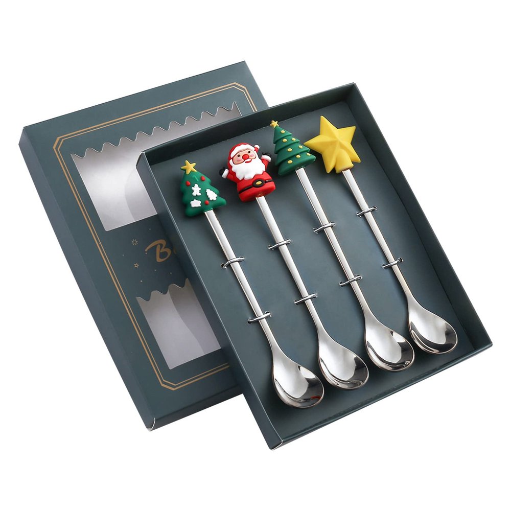 KONG JIMFAN Christmas Spoon and Fork Set with Gift Box