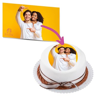 Edible Oval Cake Image, 6–52 cm (42 cm)