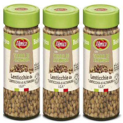 Terra di Altamura IGP Organic Cooked Lentils, Italy, 3 x 310 g