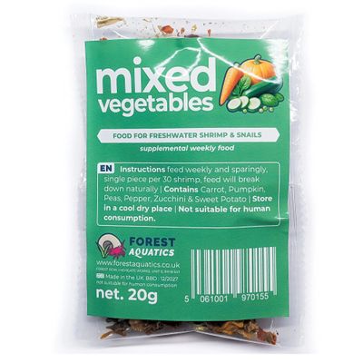 Mixed Dried Vegetable Shrimp Food (20g)