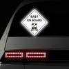 Dreothy Reflective Panda Stickers, Baby Safety Warning Decal, Waterproof, 2-Pack, White view 1