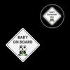 Dreothy Reflective Panda Stickers, Baby Safety Warning Decal, Waterproof, 2-Pack, White view 2