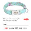 Personalized Dog Collar, Nylon, Adjustable, Blue, L view 3