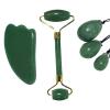 Natural Green Jade Roller, Guasha Board, Yoni Egg Set, Facial Massage Tool, Jade Egg Kegel Trainer view 2