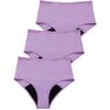MYLILY Period Underwear | Organic Cotton | Leakproof, Washable | Suitable for Incontinence, Pregnancy & Postpartum (3x High Waist, Lilac, XS) view 1