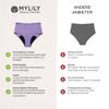 MYLILY Period Underwear | Organic Cotton | Leakproof, Washable | Suitable for Incontinence, Pregnancy & Postpartum (3x High Waist, Lilac, XS) view 3