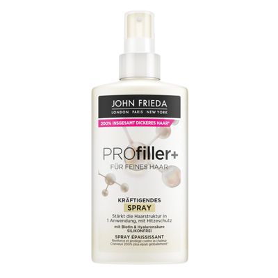 John Frieda ProFiller+ Spray, 150 ml, Fine and Weak Hair, Strengthening, Heat Protection, Silicone-Free