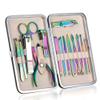 NEYENS 7–15-Piece Manicure Set, Stainless Steel Nail Clippers and Tools, Rainbow, 15-Piece Multicolor view 2