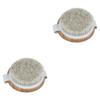 FRCOLOR Eda Taşpınar Body Brushes, 2-Pack, Natural Wood view 1