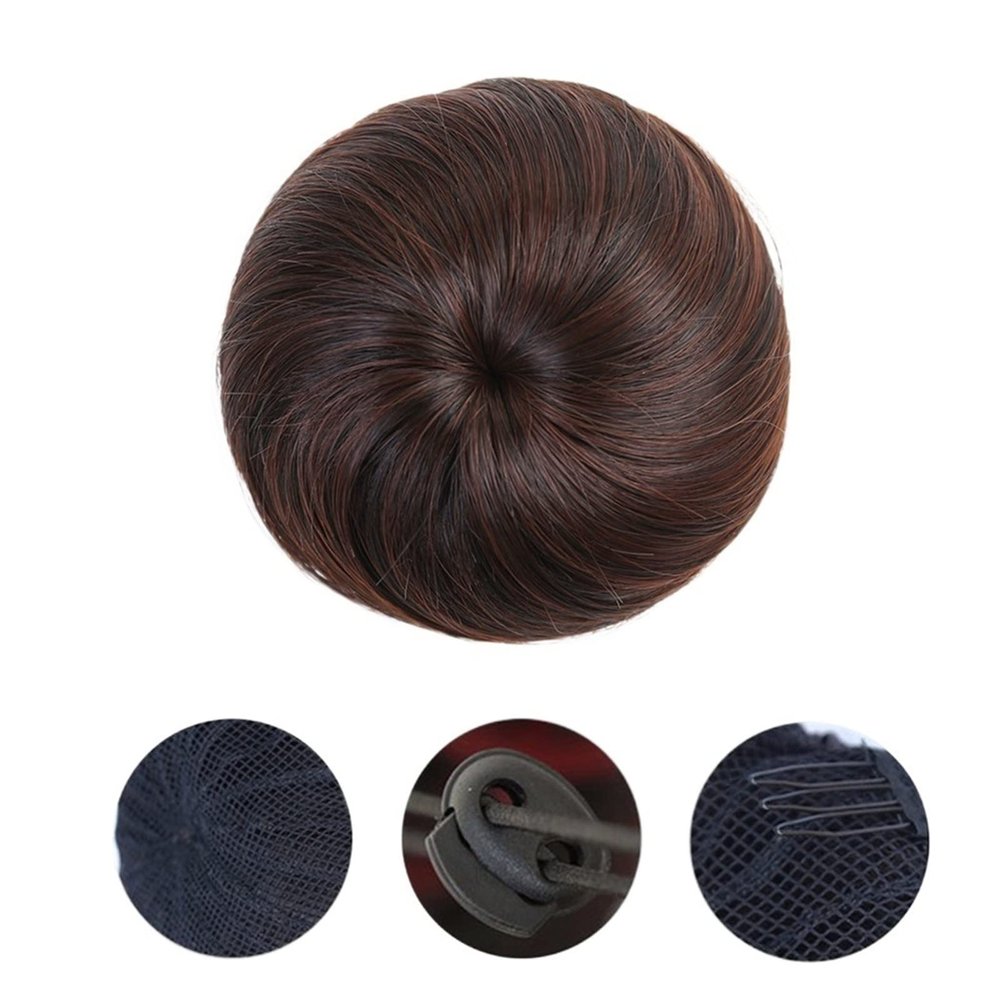 Synthetic Bun Hairpiece with Elastic Band