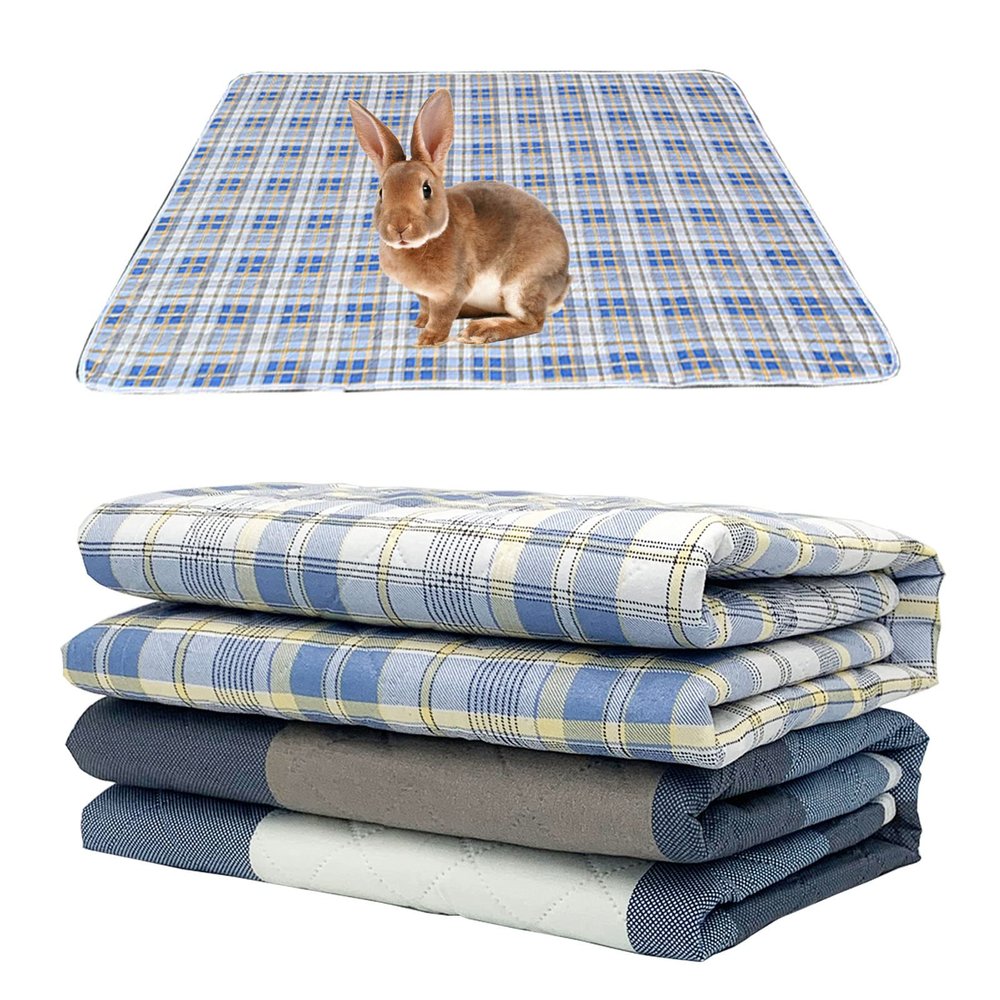 WEWAYKGJ Rabbit Cage Liners, Guinea Pig Bedding, Waterproof, Reusable, Washable, for Small Animals, Large Size, 2-Pack