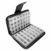 JAWSEU Weekly Pill Organizer, 56 Compartments, 4 Daily Doses, with PU Leather Cover view 1