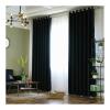 KnSam Blackout Curtains, Black, H214 x W102 cm, Opaque Patterned Cotton-Polyester Curtains for Nursery, Set of 2 view 1