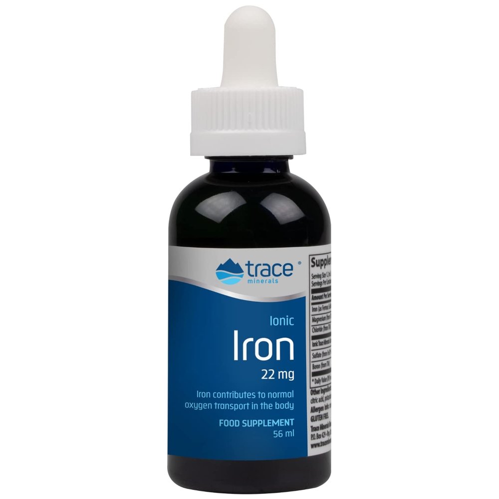 Trace Minerals Liquid Ionic Iron Dietary Supplement Drops, 22 mg Iron, 56 mL, 46 Servings