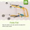 Foldable Lightweight Children's Walker with Seat and Wheels view 3