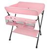 Foldable Portable Changing Table with Wheels, Height-Adjustable, with Diaper Organizer view 1