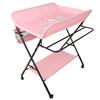 Foldable Portable Changing Table with Wheels, Height-Adjustable, with Diaper Organizer view 2