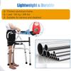 FLBT Lightweight Aluminum Walker with Plastic Seat, Foldable Standard Walker for Seniors with Two-Level Armrests, Toilet Safety Rail and Standing Aid (Without Wheels) view 4
