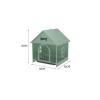 LUCBEI Wrought-Iron Dog Crate with Toilet, Green, Size 01 view 2