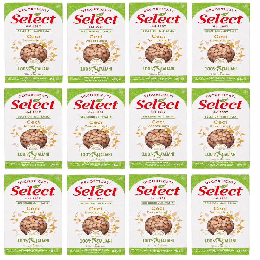 Peeled Italian Chickpeas, 12 x 400 g