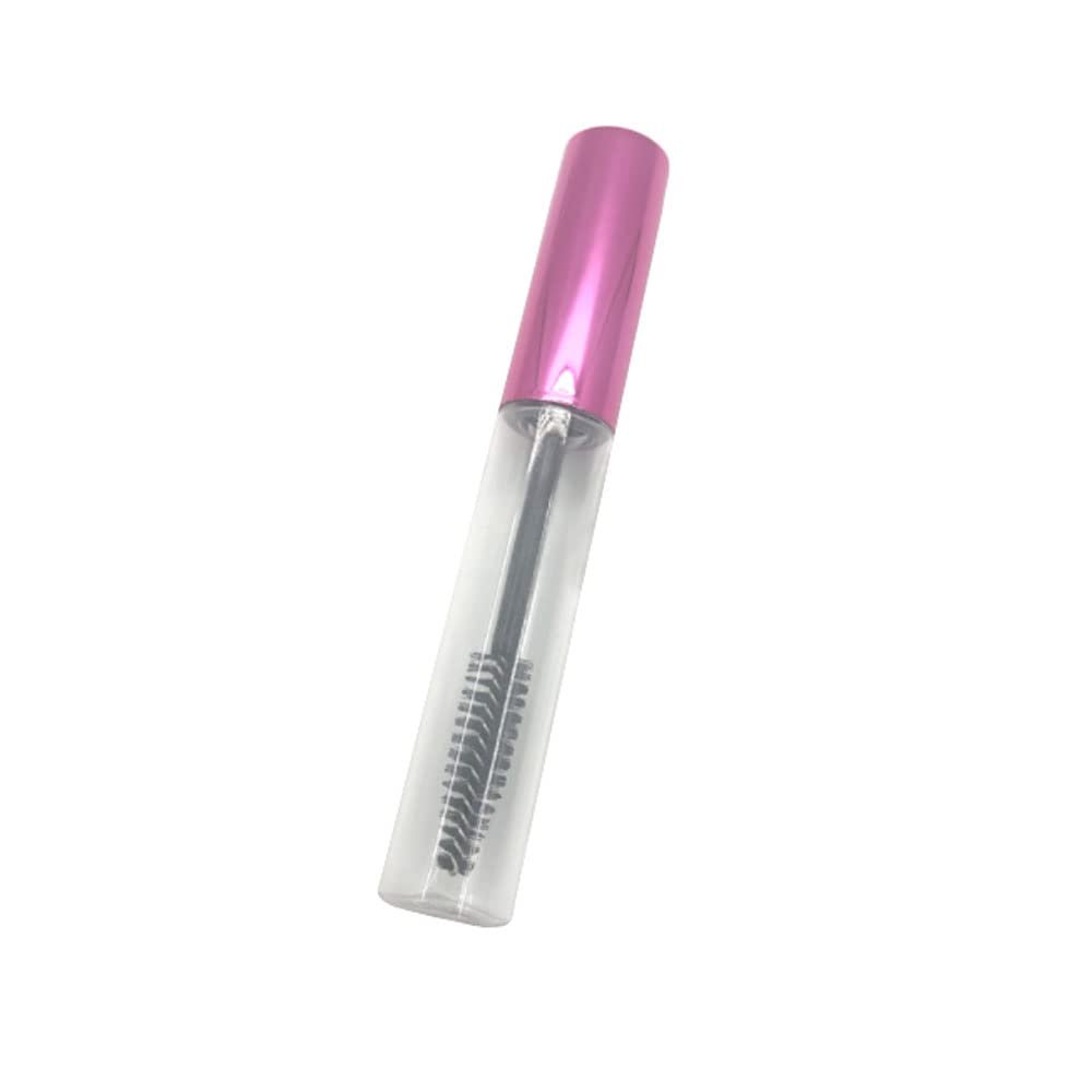 1pc Mini Empty Eyelash Tube Eyeliner Bottle with Brush Stopper, Makeup Tube Bottle, Rose, 10 mL