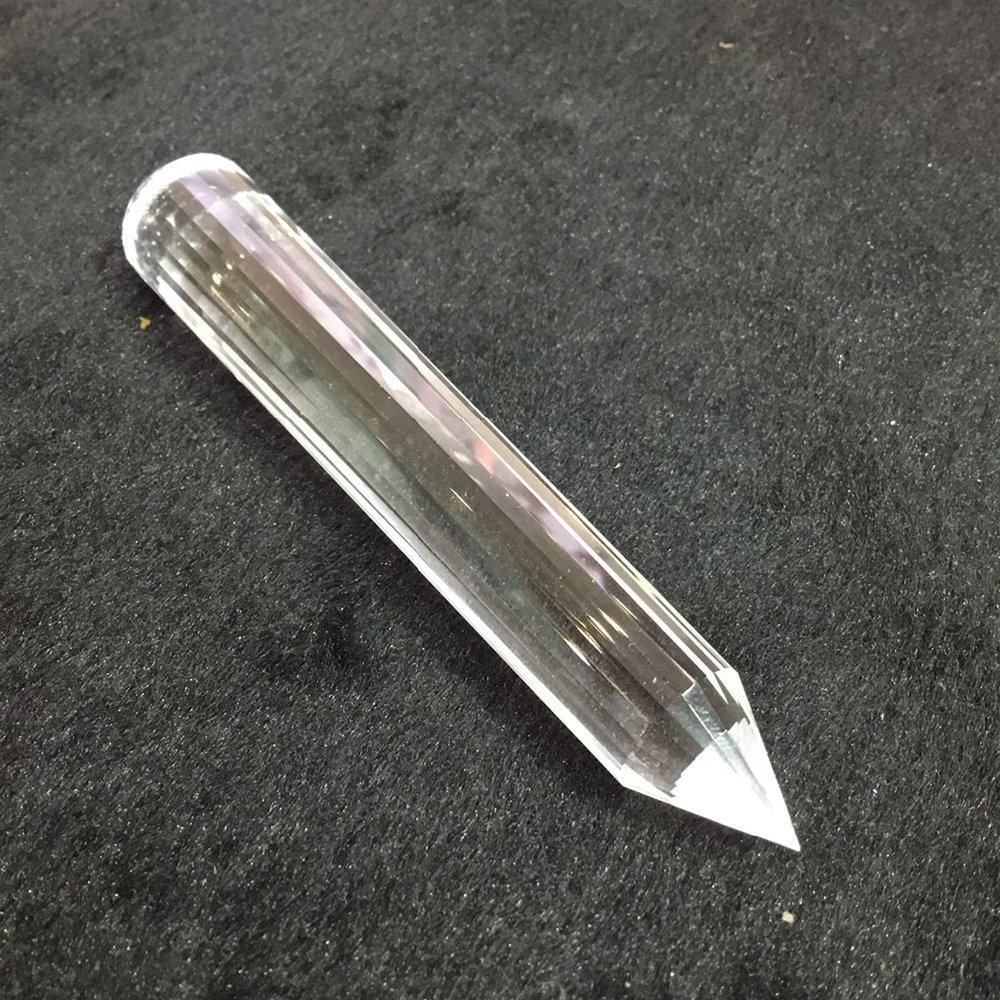 WERWER 24-Sided Natural Clear Quartz Crystal Prism