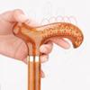 SEVEEZ Wooden Walking Cane with Massage Handle, Ergonomic, Classic, Lightweight Walking Aid for Men and Women view 4