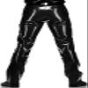 Latex Jeans with Buttons and Zippers, Purple and Yellow, XS view 3
