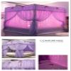 Purple Double-Layer Bed Canopy, Floor-Length Bed Curtain with Mounting Bracket – A2, 180 × 200 × 200 cm view 2