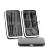 TONECY 8-Piece Stainless Steel Nail Clipper Set with Case, Gray view 1