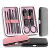 TONECY 8-Piece Stainless Steel Nail Clipper Set with Case, Gray view 2