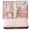 TONECY Rose Gold Professional Stainless Steel Manicure & Pedicure Set, 8-Piece view 2