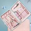 TONECY Rose Gold Professional Stainless Steel Manicure & Pedicure Set, 8-Piece view 3
