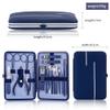 KANUZ 10-Piece Stainless Steel Manicure and Pedicure Set with Travel Case, Blue view 3