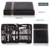KANUZ Professional Nail Care Set with Travel Case, 16-Piece Black view 3