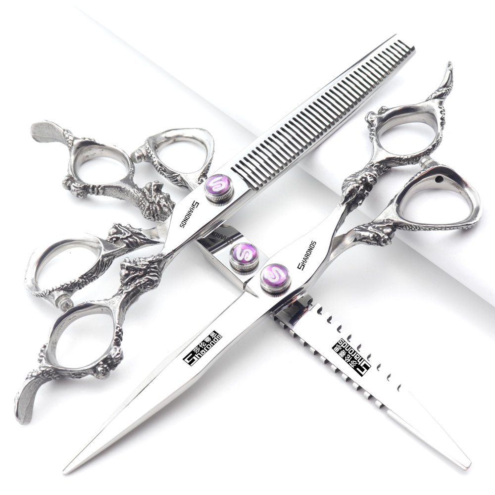 Professional High-End JP440C Hairdressing Scissors Set, 6/7/8/9 in, 7 in 3-Piece C