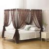 WANFASO Canopy for Queen-Size Bed, Chiffon Princess Canopy for Girls' Bed and Adults (Coffee) view 2