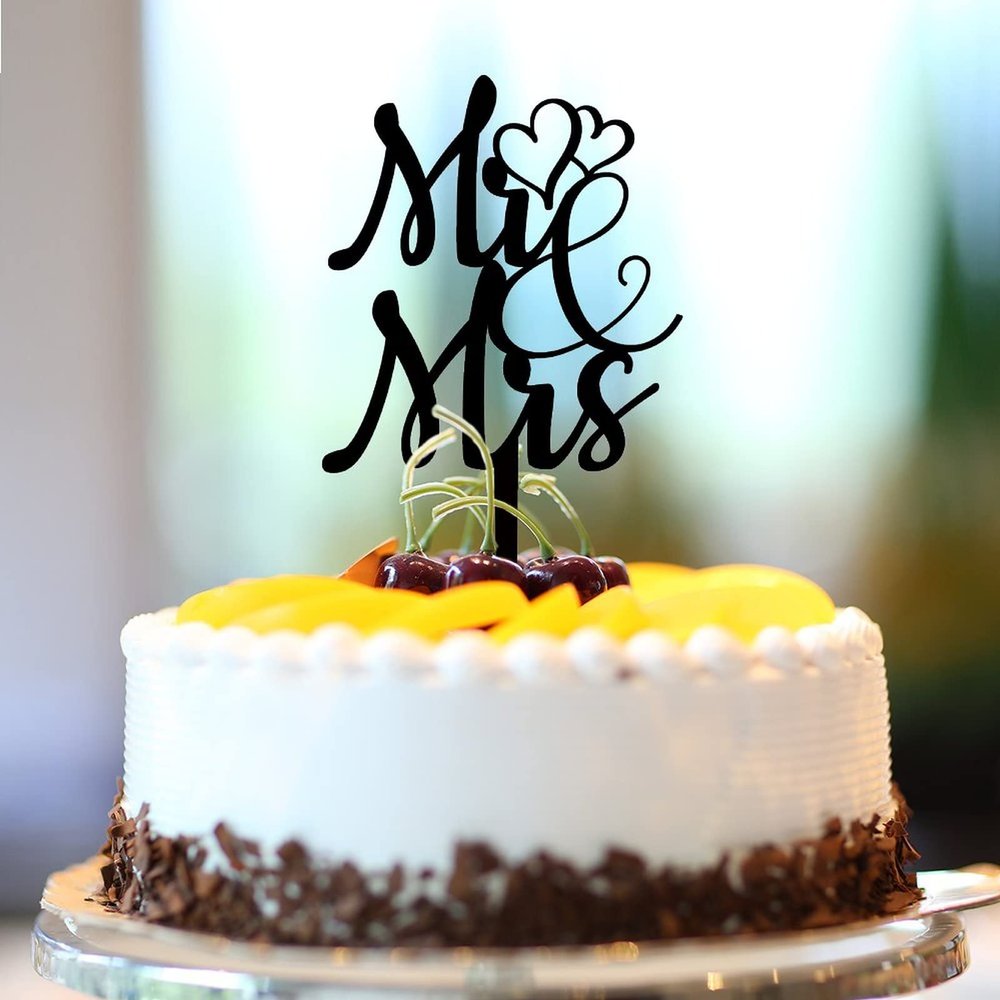 Mr & Mrs Heart “Be Mine” Cupcake Topper