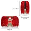 Reindeer Merry Christmas Makeup Bag, Portable Travel Cosmetic Pouch view 2