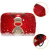 Reindeer Merry Christmas Makeup Bag, Portable Travel Cosmetic Pouch view 3