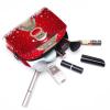 Reindeer Merry Christmas Makeup Bag, Portable Travel Cosmetic Pouch view 4
