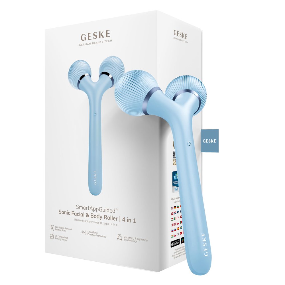 GESKE SmartAppGuided Sonic Facial & Body Roller 4-in-1