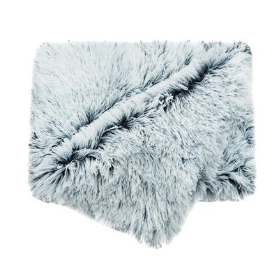MISSMAO Pet Mats, Luxury Plush Soft Pet Mat, Washable Dog Crate Bed for Large, Medium, and Small Dogs and Cats, Gray White, S (50x36cm)