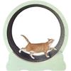 JIADUOFU Cat Exercise Wheel with Teaser and Scratching Board, M-Green view 1