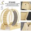 JIADUOFU Cat Exercise Wheel with Teaser and Scratching Board, M-Green view 3