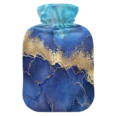 2 L Hot Water Bottle with Soft Plush Cover, Leakproof Screw Cap