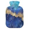 2 L Hot Water Bottle with Soft Plush Cover, Leakproof Screw Cap view 1
