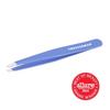 TWEEZERMAN Slant Tweezer for Eyebrows, Stainless Steel, Lapis Blue view 2