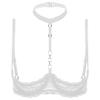 Kaerm Women's Lace Open-Bust Halter Bralette, XXL view 1